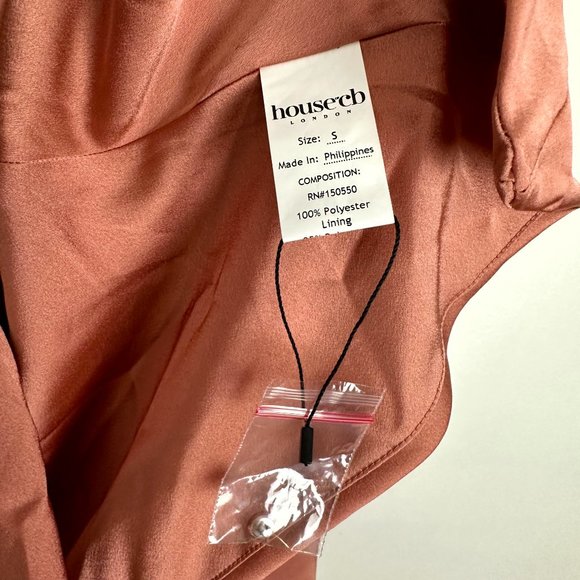 HOUSE OF CB Toira Satin Corset Minidress in Rose Size Small - Picture 8 of 14